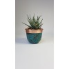 Set Of Three Handmade Solid Copper Round Bottom Plant Pots 