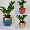 Handmade Solid Copper Round Bottom Plant Pots 